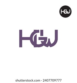 Letter HGW Monogram Logo Design