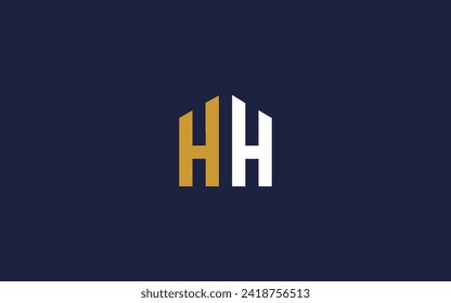 letter hh with house logo icon design vector design template inspiration