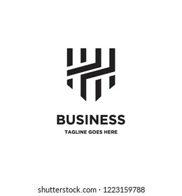 Letter HH initial logo icon vector