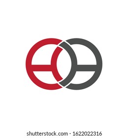 Letter HH logo design with circle