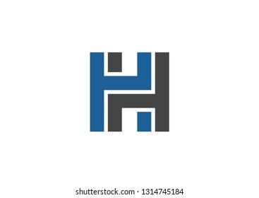 Letter Hh Logo Design Vector Stock Vector (Royalty Free) 1314745184 ...