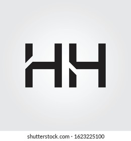 letter HH Logo Design Vector Template. Initial Linked Letter Design HH Vector Illustration