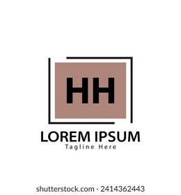 Buchstabe HH Logo. HH Logo-Design, Vektorgrafik für Kreativunternehmen, Unternehmen, Industrie
