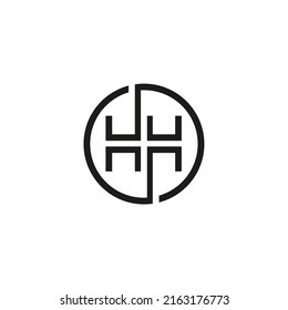 Logotipo de la letra HH - Logotipo inicial de HH