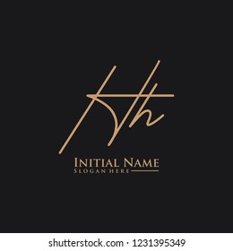 Letter Hh Logo. Initial Letter Design Vector Luxury Colors