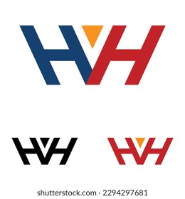 letter HH twin logo template