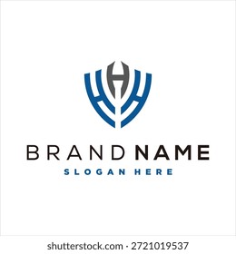 Plantilla de Vector de diseño de logotipo de concepto de escudo HHH