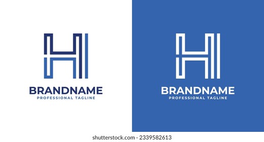 Logotipo de Monograma de la línea HI, adecuado para negocios con las iniciales HI o IH.