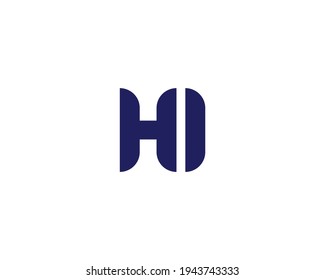 Letter Hi Logo Design Vector Template Stock Vector (Royalty Free ...