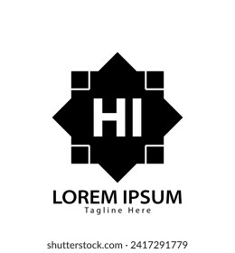 letter HI logo. HI logo design vector illustration for creative company, business, industry