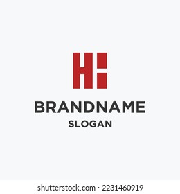 Letter HI logo icon design template