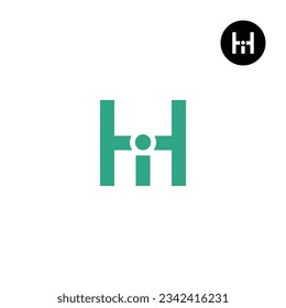 Letter HI Monogram Logo Design