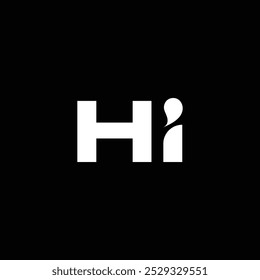 Letter Hi Monogram Diseño de Logo