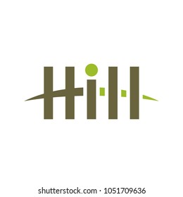 Letter Hill Vector Logo Stock Vector (Royalty Free) 1051709636