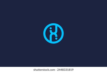 Buchstabe HJ mit Kreis Logo Symbol Design Vektorgrafik Design Vorlage Inspiration