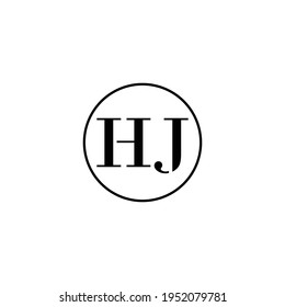 Letra HJ diseño inicial de logotipo en monograma, boda, moda, maquillaje plantilla de logotipo