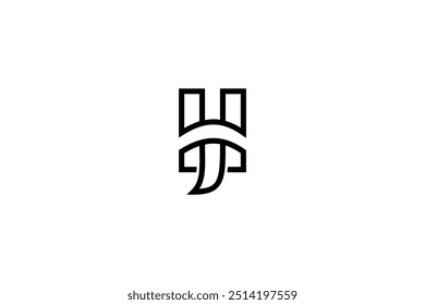 Letter HJ or JH Logo Design Vector 