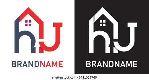 
Letter hj logo design template