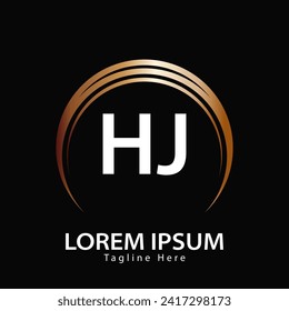 letter HJ logo. HJ logo design vector illustration for creative company, business, industry