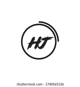 Letter HJ logo icon flat and vector design template.