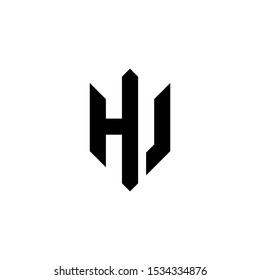 letter HJ logo icon template
