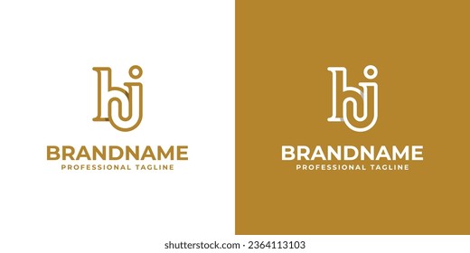 Letter HJ Monogram Logo Set, suitable for business with HJ or JH initials.
