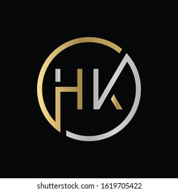 letter HK Logo Design Vector Template. Initial HK Letter Design Vector Illustration