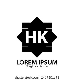 logotipo HK de letra. Ilustración vectorial del diseño del logotipo de HK para empresas creativas, empresas, industria