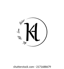 letter HK logo icon vector template design 