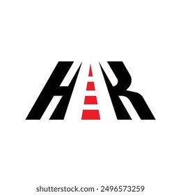 Letter HK Road Vector Logo Design