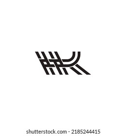 letter hk tags design geometric design logo vector