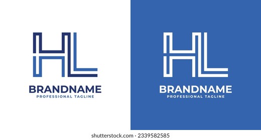 Letter HL Line Monogram Logo, suitable for business with HL or LH initials.