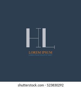 letter Hl linked logo design for company identity