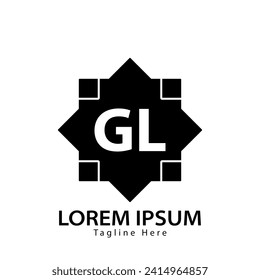 logotipo de la letra HL. Ilustración vectorial del logotipo de HL para empresas creativas, empresas, industria