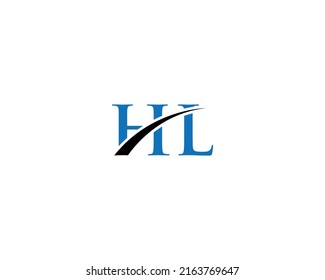 Letra HL Ilustración de plantilla de vectores de diseño de logotipo simple.