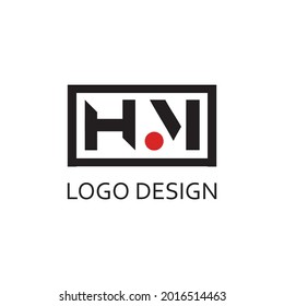 letter hm for logo company design