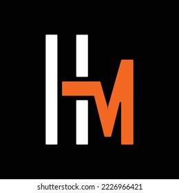 Letter HM Logo Design, Creative Modern Icon H M, Premium HM Logo Monogramm, stilvolle Initialen Design minimale moderne Schrift, elegantes Vektordesign. Premium Business Icon. Bildbuchstaben-Symbol