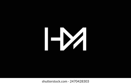 Letter HM Logo Design, Creative Modern Icon MH H M