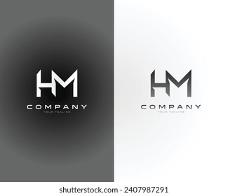 Letter HM logo design icon vector template.
