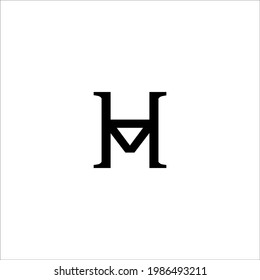 signo vectorial de diseño de logotipo HM de letra