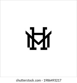 Buchstaben HM Logo Design Vektorsymbol