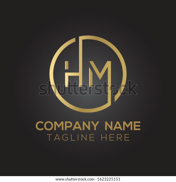 Letter Hm Logo Design Vector Template Stock Vector (Royalty Free