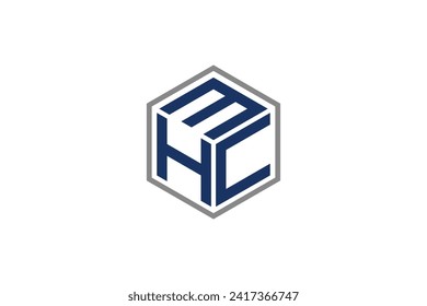 letter HMC logo design vector