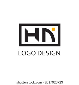 letter hn for logo company design