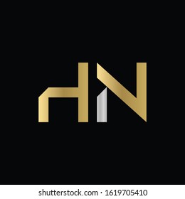 letter HN Logo Design Vector Template. Initial HN Letter Design Vector Illustration