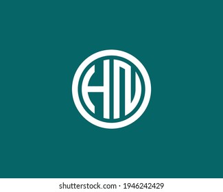 letter hn logo design vector template