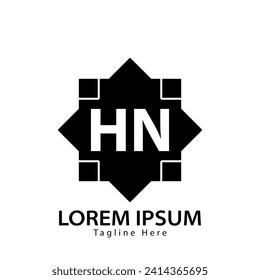 letter HN logo. HN logo design vector illustration for creative company, business, industry