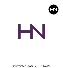 Letter HN Monogram Logo Design