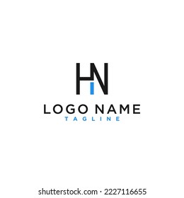 letter hn or nh luxury monogram logo design