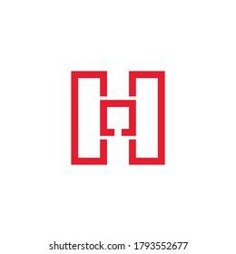 206 Letter h and n mark modern logo design template Images, Stock ...